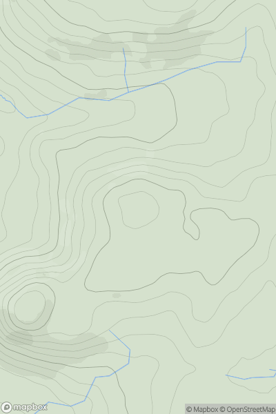 Thumbnail image for Graig Wen [Shropshire] showing contour plot for surrounding peak